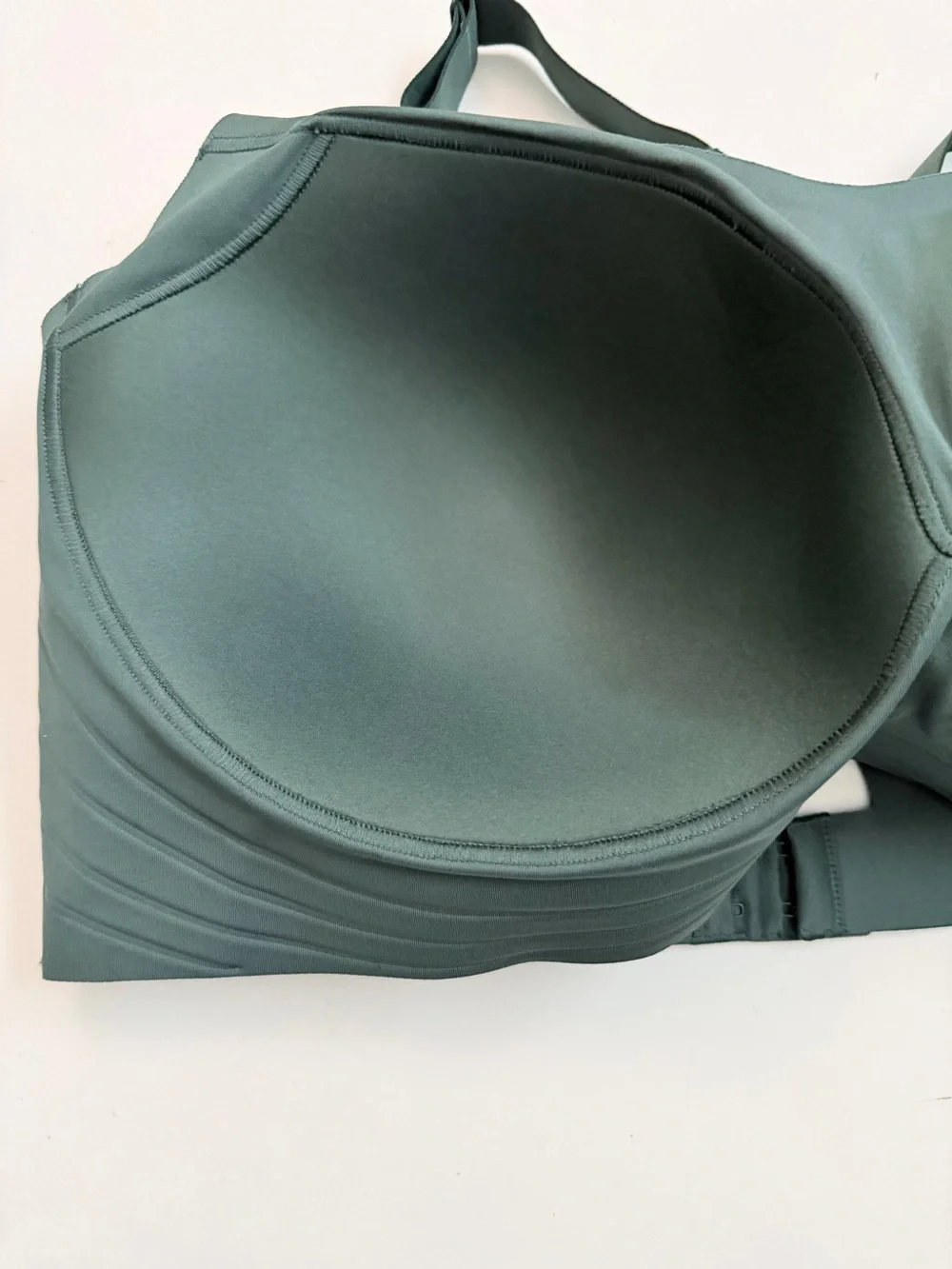 All In Motion Sports Bra High Support Impact Adjustable Straps Band Lined Green